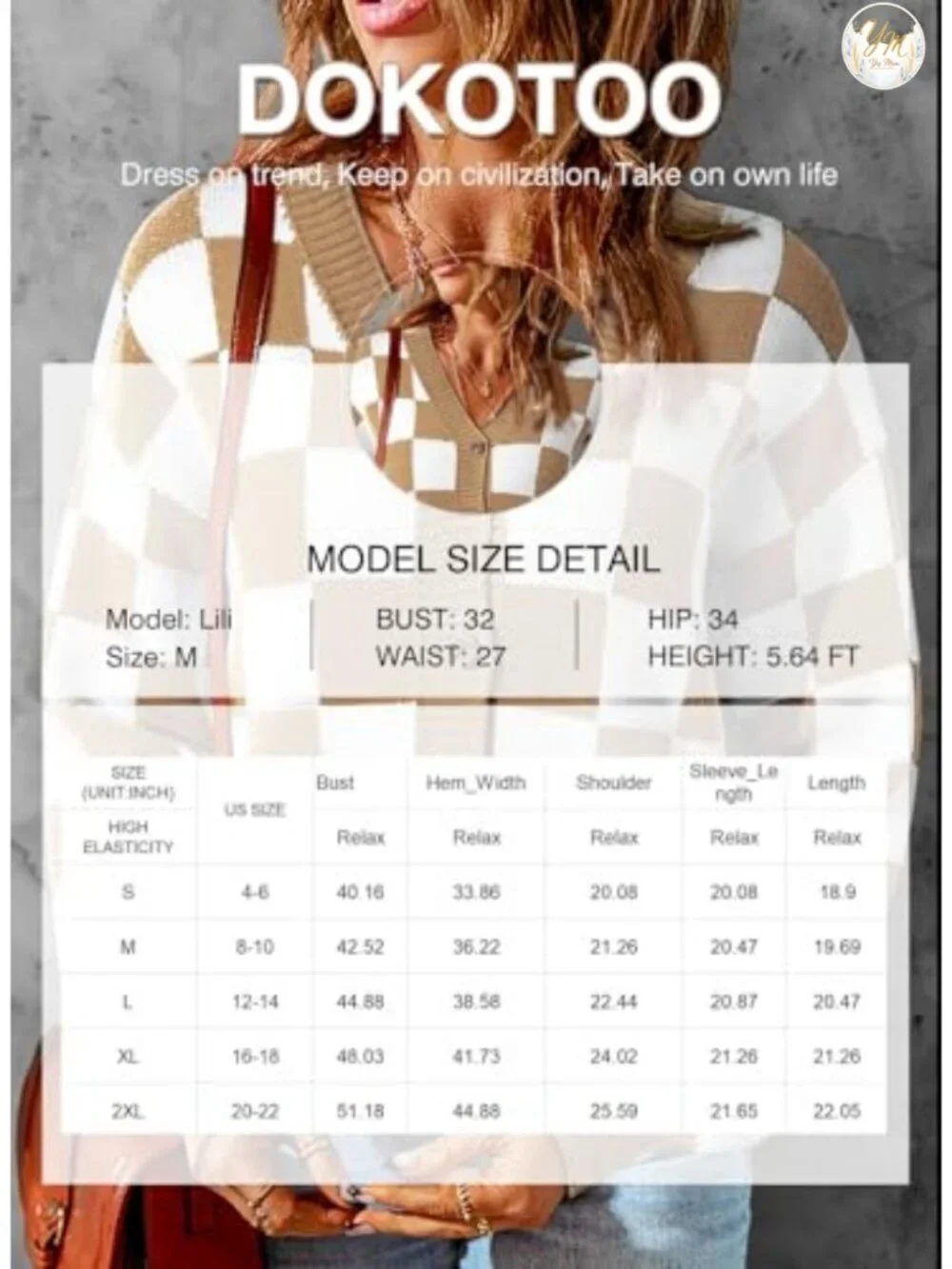 Cropped Cable Knit Cardigan Women V-Neck Button Down Plaid Fall Outwear